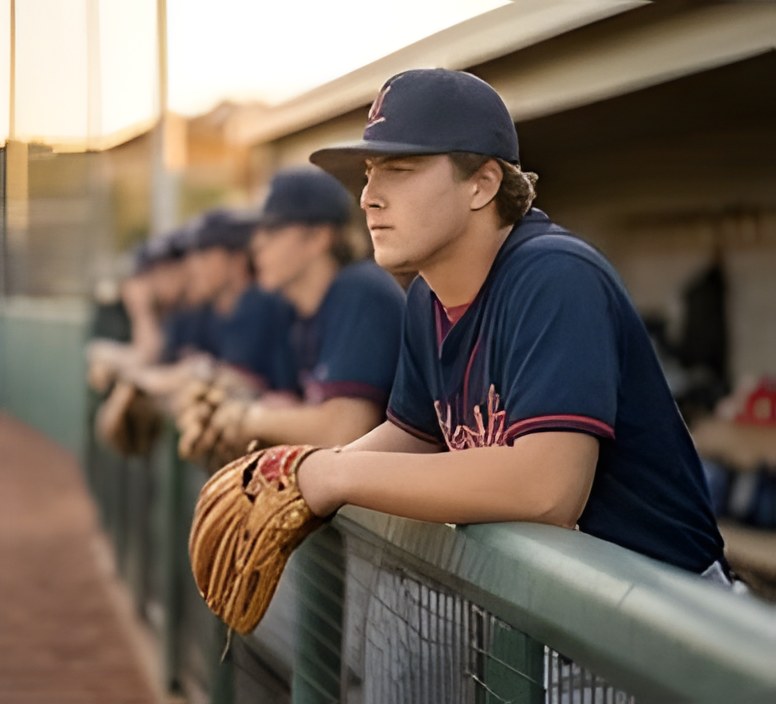 Lakeside Eagles dugout before first pitch